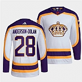 Men's Los Angeles Kings #28 Jaret Anderson-Dolan White 2022 Reverse Retro Stitched Jersey Dzhi,baseball caps,new era cap wholesale,wholesale hats